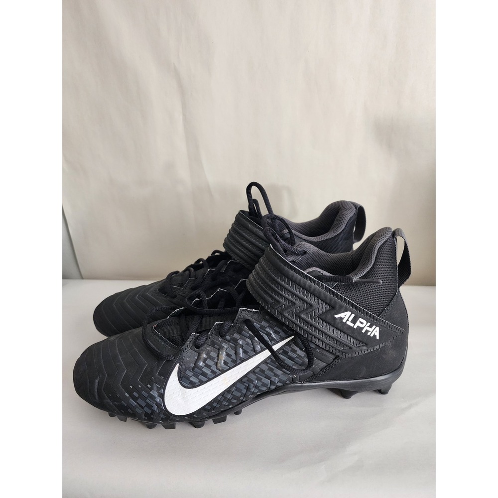 Nike Alpha Menace Pro 2 Mid Football Cleats Black White AQ8154-001 Mens 12